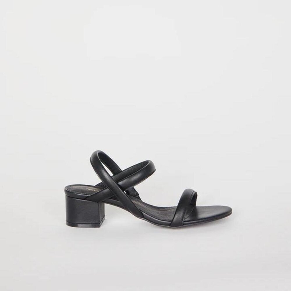 Intentionally Blank Kimi Black Leather Heel